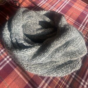 Hollister Gray Knit Infinity Scarf